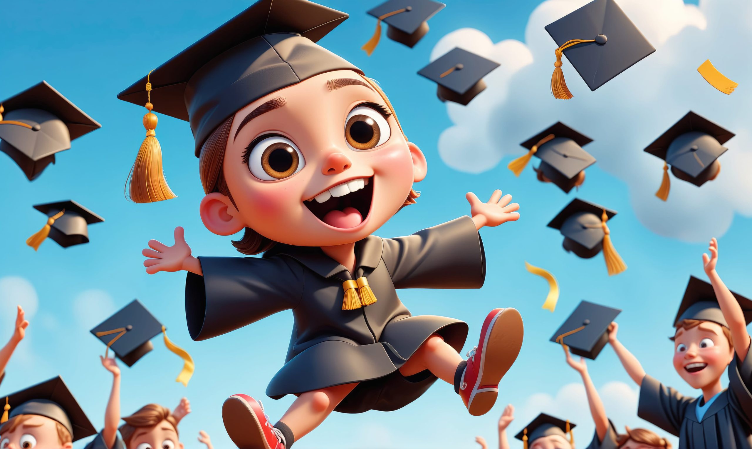 Success - Child celebrating graduation